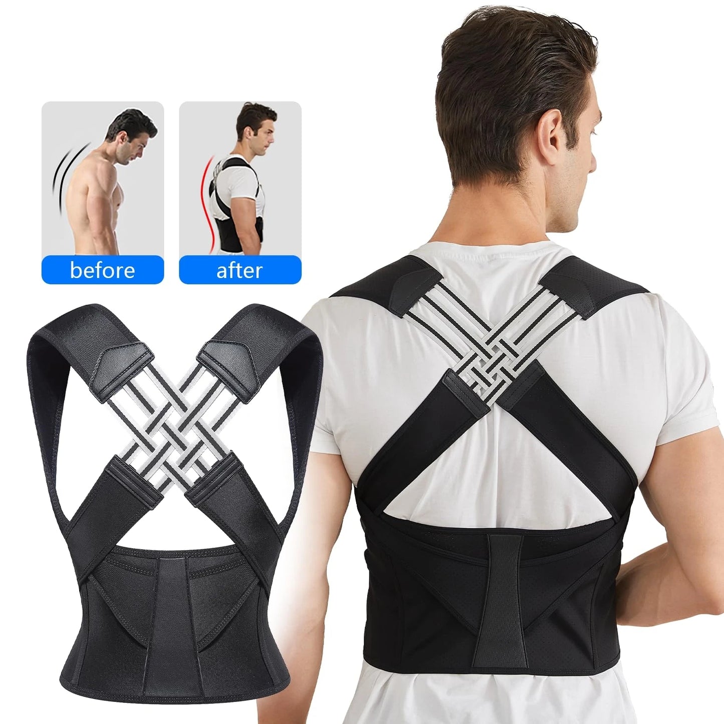 Pain Relief and Posture Correction Support Brace